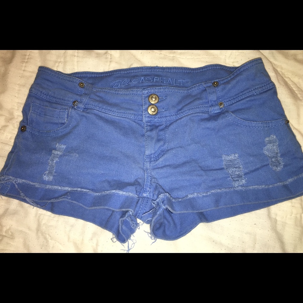 Blue Asphalt jean shorts